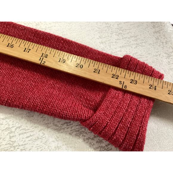 Saint James wool blend magnetic closure ribbed knit cardigan M red pink France - Picture 9 of 9